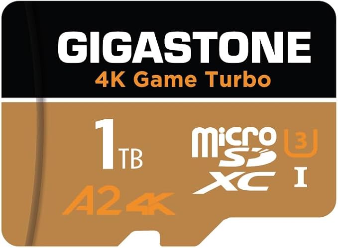 【for Switch 1 Only】 GIGASTONE 1TB Micro SD Card, 4K Game Turbo, Memory Card