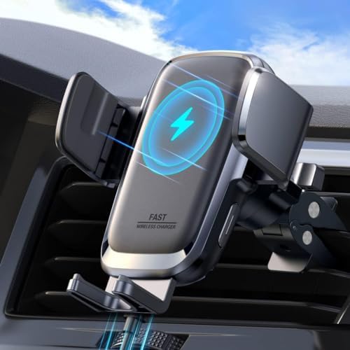 JOYROOM Wireless Car Charger, 15W Auto Clamping Car Phone Holder Charger