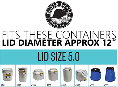 Gamma Seal | Upgraded O-Ring Gasket for 12" Bucket Lid - Fits 3.5, 5, 6 & 7 Gallon Buckets (Pack of 2)