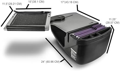 AutoExec Reach Car Desk for Your Vehicle Workstation and Mobile Office, Front Seat, with Tablet Mount