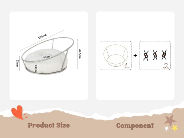 Kate Newborn Photography Props Stainless Steel Stand