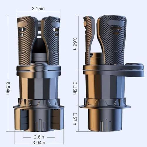 Car Cup Holder Expander Adjustable Base for Toyota Prius Hatchback (2023-), 2 in 1 Dual Layer Cup,Holder Large Capacity Storage 360 Degree,Space-Saving