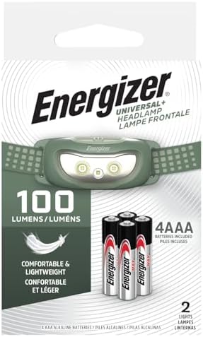 Energizer Universal LED Headlamp (2-Pack), IPX4 Water Resistant Headlamps, Bright Head Light for Outdoors, Camping, Running, Storm, Survival LED Light for Emergencies (Batteries Included)