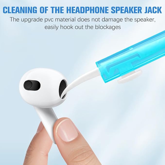 Charging Port Cleaner, Anti-Clogging Mini Brushes & Hook Dual Side Phone Cleaner