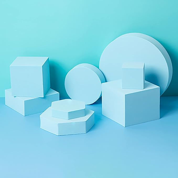 8PCS Geometric Cube Photo Props Set, Hard Foam Photography Background Props