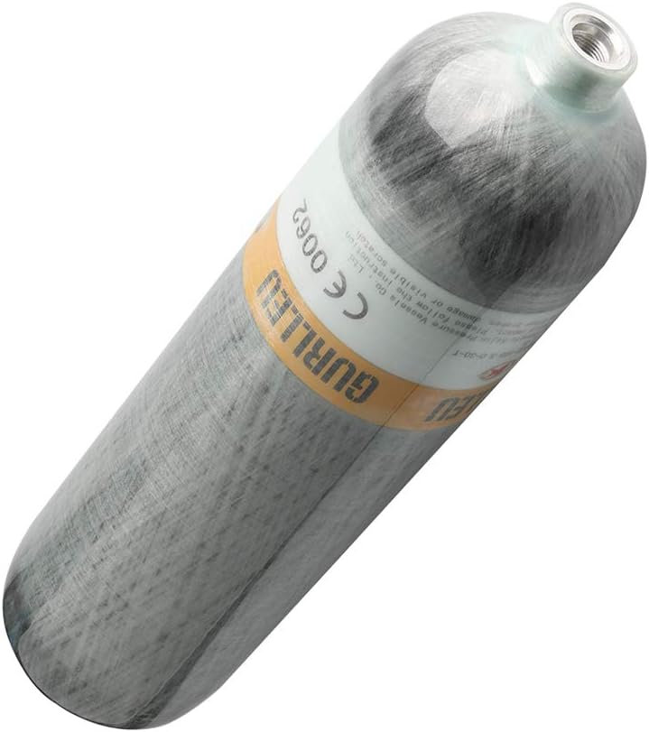 Skiennix Carbon Fiber Air Tank - 30 Cu Ft | 4500 PSI Compressed Air System with Regulator & Dual Gauges