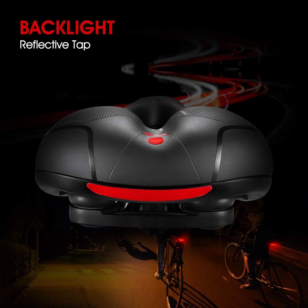 Skiennix Comfortable Bicycle Seat Cushion - Dual Shock Absorbing Memory Foam | Waterproof Design for Road Bikes