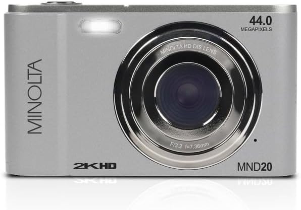 Minolta MND20 44MP Digital Camera – 2.7K Ultra HD Video, 16X Digital Zoom