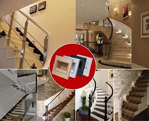 6-Pack LED Corner Wall Lamp 85-265V Embedded LED Stairs Step Night Light LED Stair Wall Lighting for Hallway, Stairs, Closet, Bedroom and More
