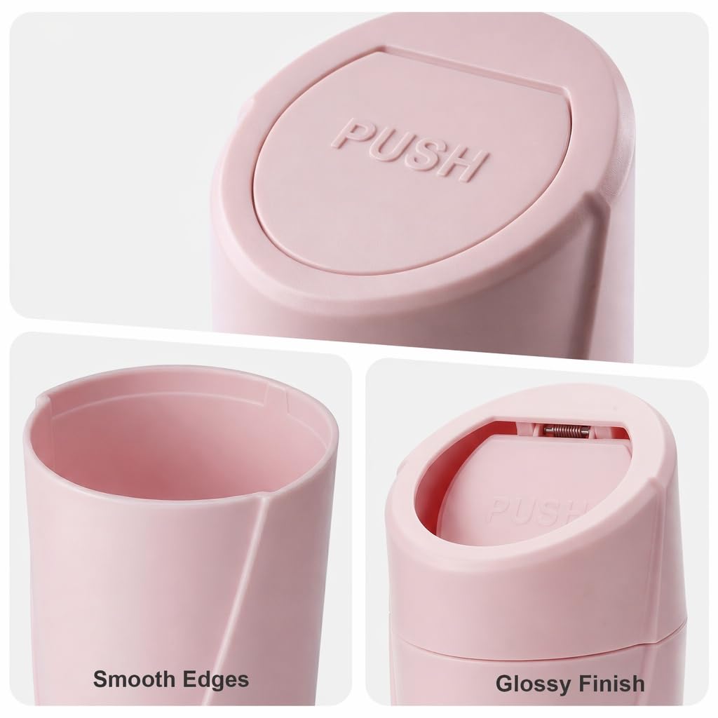 Car Trash Can, 2 Pack Leakproof Mini Garbage Bin with Lid, 40 Bags