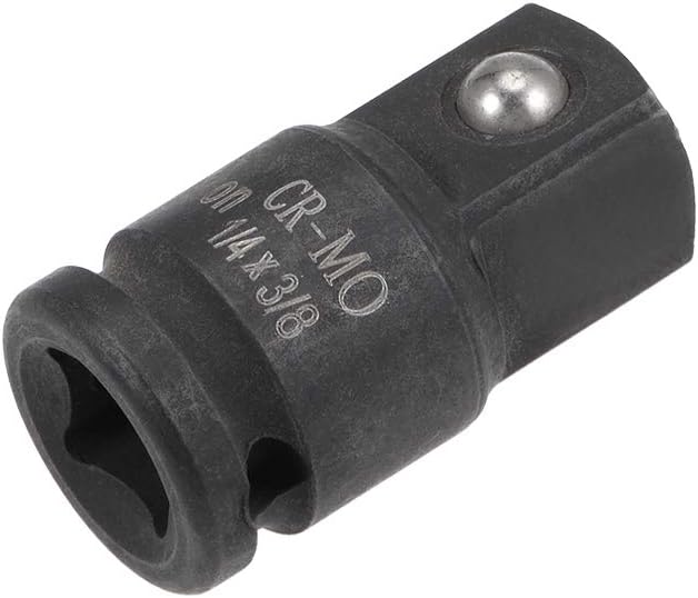 uxcell 1/4" Drive (Female) x 3/8" (Male) Impact Socket Adapter for Use with Air Impact Wrenches, Breaker Bars, Ratchets, CR-MO Steel