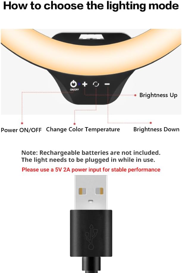 Sensyne 14" Ring Light with Tripod Stand, LED Circle Light with Phone Holder