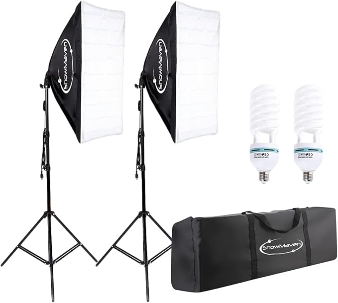 ShowMaven Softbox Lighting Kit, Studio Lights
