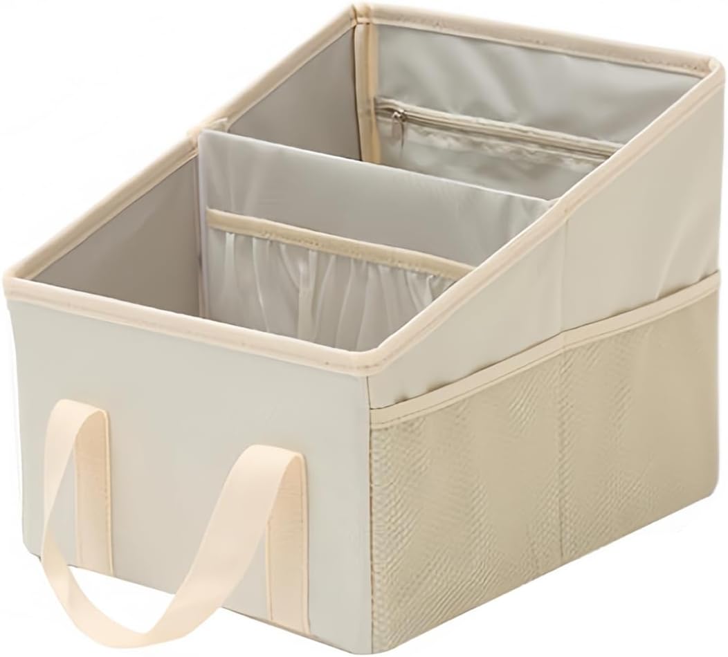 Advanced car seat storage bag is suitable for children and adults. The front and rear seat storage bags are foldable and adjustable. (black gray)