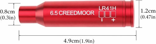 Gotical Red Laser Bore Sighter - Compatible with 6.5 Creedmoor Cartridge | Anodized Red, Battery Included