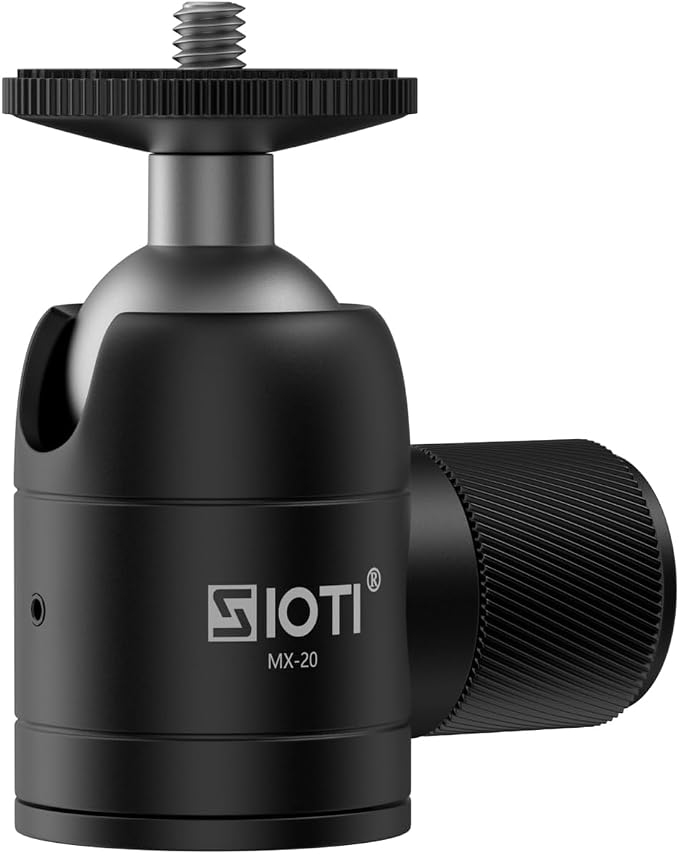 SIOTI Mini Tripod Ball Head, Swivel Mini Ball Head, Panoramic 360° Vertical Pan