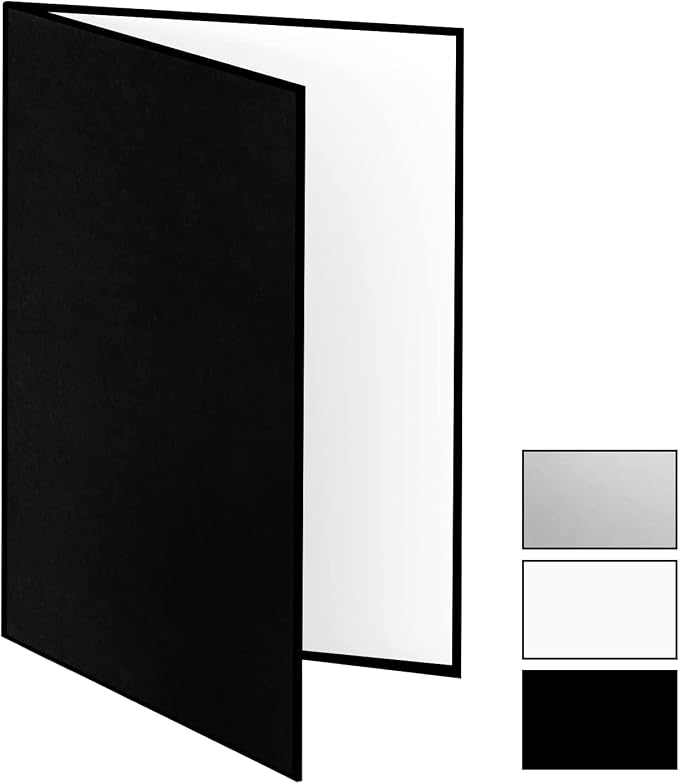 2PCS 4 in 1 12"x8" Photography Light Reflector Cardboard, A4 Paper Folding