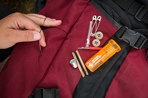 GEAR AID Sewing Kit - 19-Piece Heavy-Duty Needles and Thread for Outdoor Gear Repairs