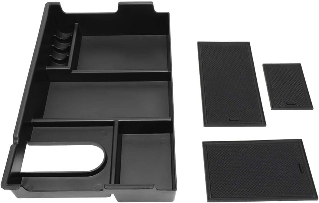 DNA MOTORING ZTL-Y-0008 Center Console Armrest Organizer Tray [for 07-19 Tundra],Black