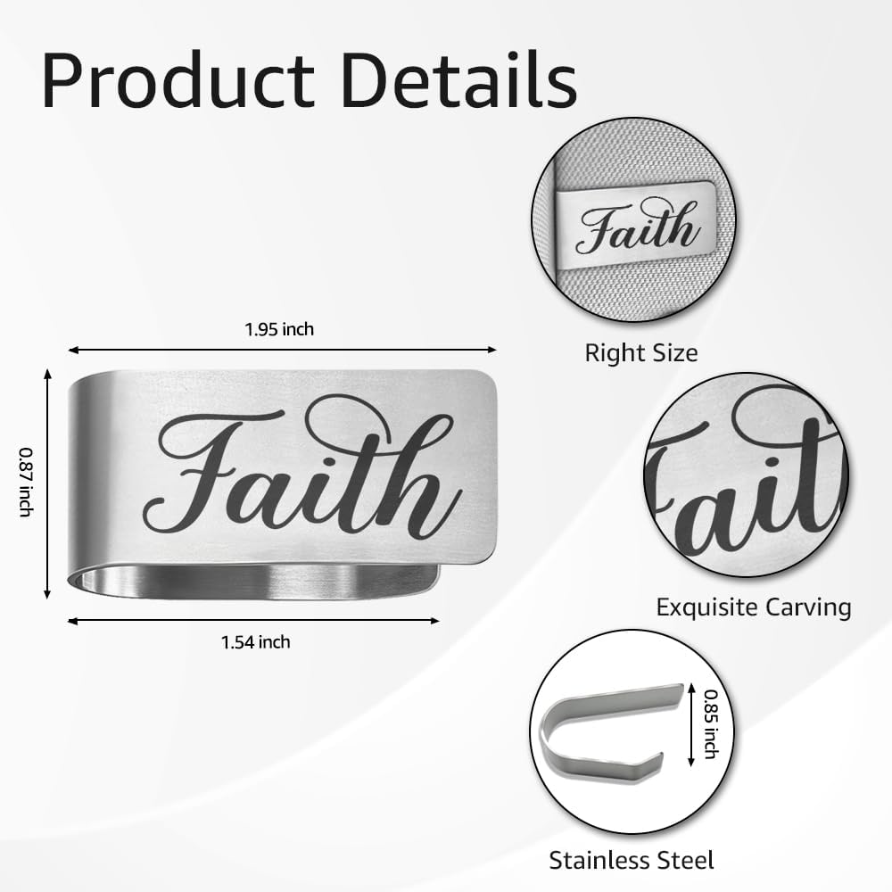 Faith Car Visor Clip, Religious Visor Accessory for Men Women