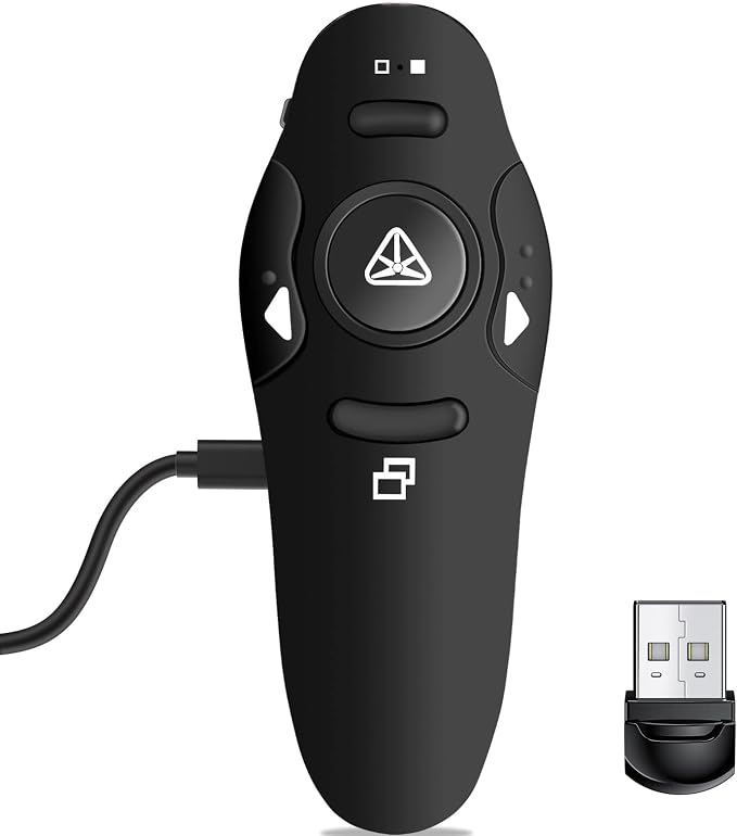Rechargeable Presentation Clicker Wireless Presenter Remote USB Control