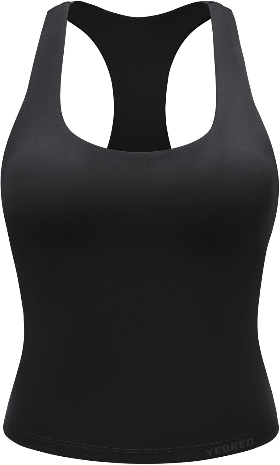 YEOREO Racerback Workout Tank Top - U Neck Padded Camisole for Women | Sleeveless Gym & Yoga Shirt
