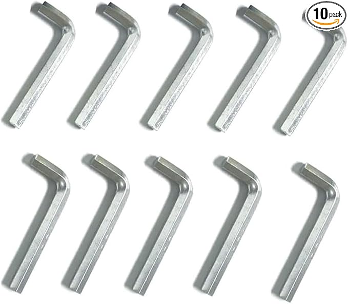Hex Key Set, 5mm L-Shaped Allen Wrench for 8mm Diameter Inline Skate wheel Accessories, Metric Hexagon Spanner, Replacement Repairing Tool (10, 45 x 5 x 17mm/1.77 x 0.19 x 0.67(L*D*W))