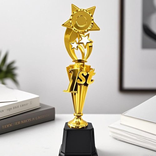 Ebonee Gold Star Award Trophy Cup - First Place Winner for Competitions & Sports Tournaments | Recognition Gift