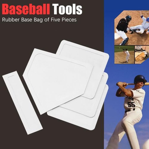 GKK Baseball & Softball Base Set - 5 Piece Rubber Field Bases for Youth & Adults | Teeball Practice