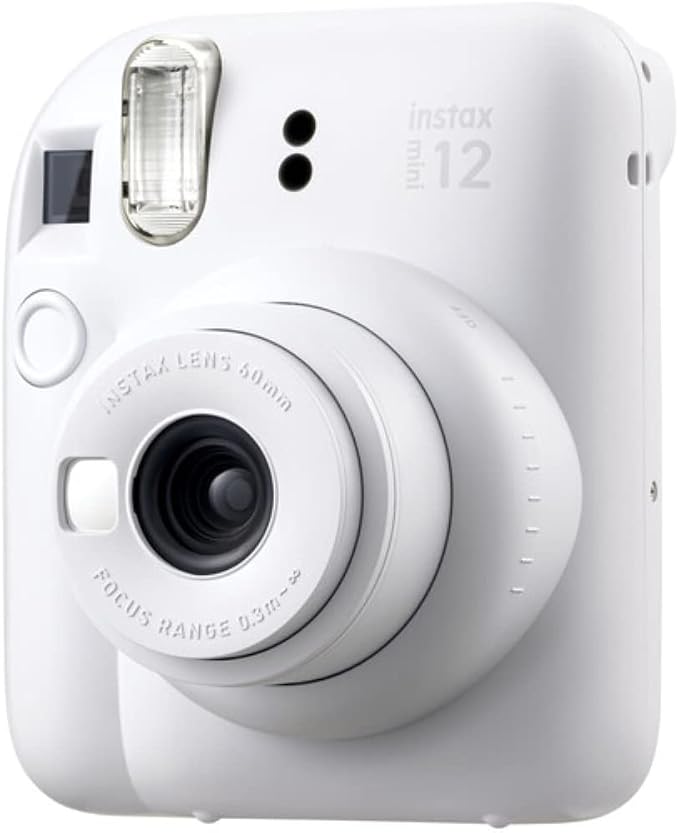 FUJIFILM INSTAX Mini 12 Instant Film Camera | Clay White Bundled