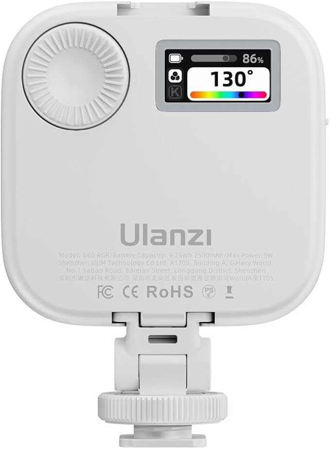 ULANZI U60 RGB Video Lights White LED Camera Light 360° Full Color Portable