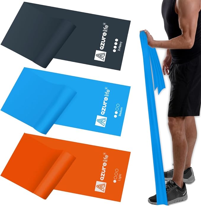 Resistance Bands,Professional Long Non-Latex Elastic Stretch Bands,Exercise Bands for Physical Therapy, Yoga, Pilates, Rehab, at-Home or The Gym Workouts, Strength Training