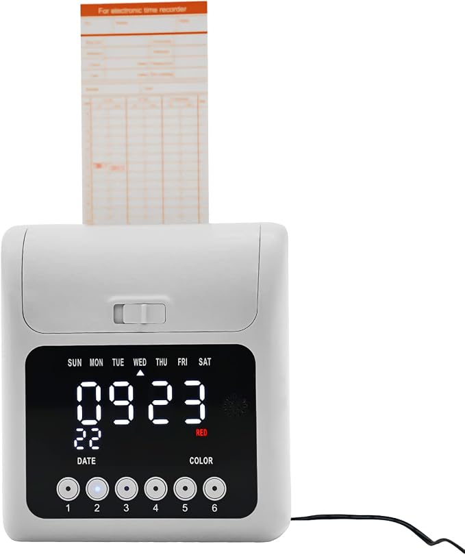 Starter Time Clock Bundle, Electronic Calculating Time Clock Employees in/Out