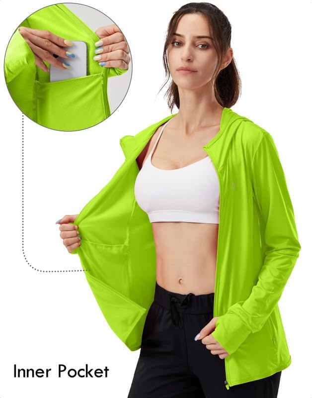 Soothfeel Women's Sun Protection Hoodie - Lightweight UPF 50+ Long Sleeve Jacket for Hiking | Pocket Included