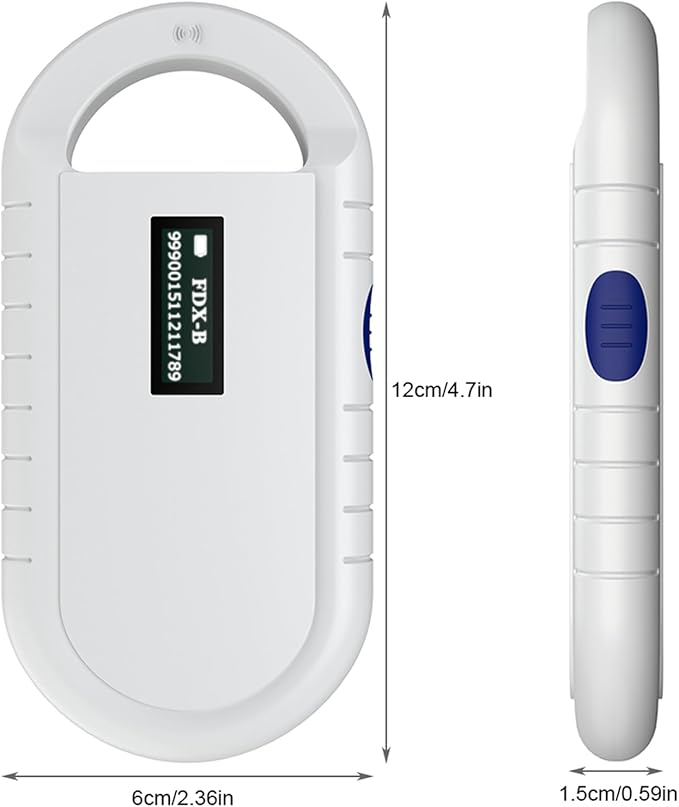 Microchip Scanner, Microchip for Dogs, Pet Microchip Scanner, Pet Microchip Kit, Microchip Reader USB Rechargeable, Pet Chip Scanner for ISO11784, 11785, FDX-B, ID64