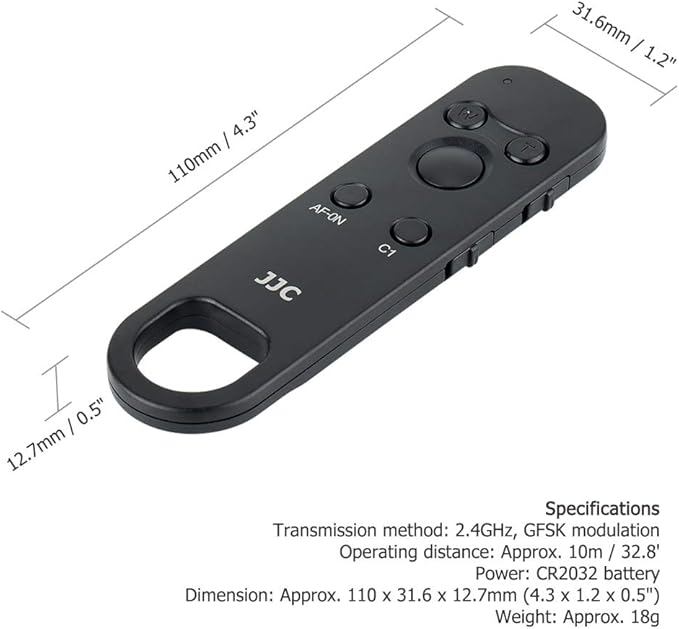 JJC Wireless Bluetooth Remote Controller Replaces Sony RMT-P1BT