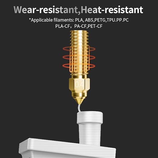 Creality Official K1 Nozzles Kit, 0.4mm 5PCS High Speed and High Flow 0.4mm