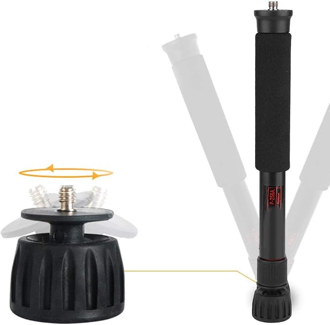 Mini Camera Monopod 48 Inch, Portable Adjustable Height Monopod Selfie Stick