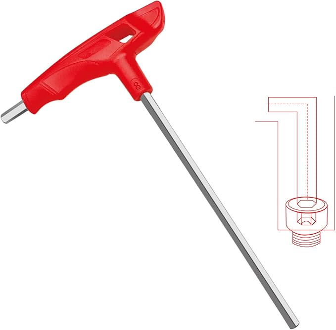 WISEUP 3mm t handle allen wrench set Metric,CR-V heavy duty hex key set with long arm