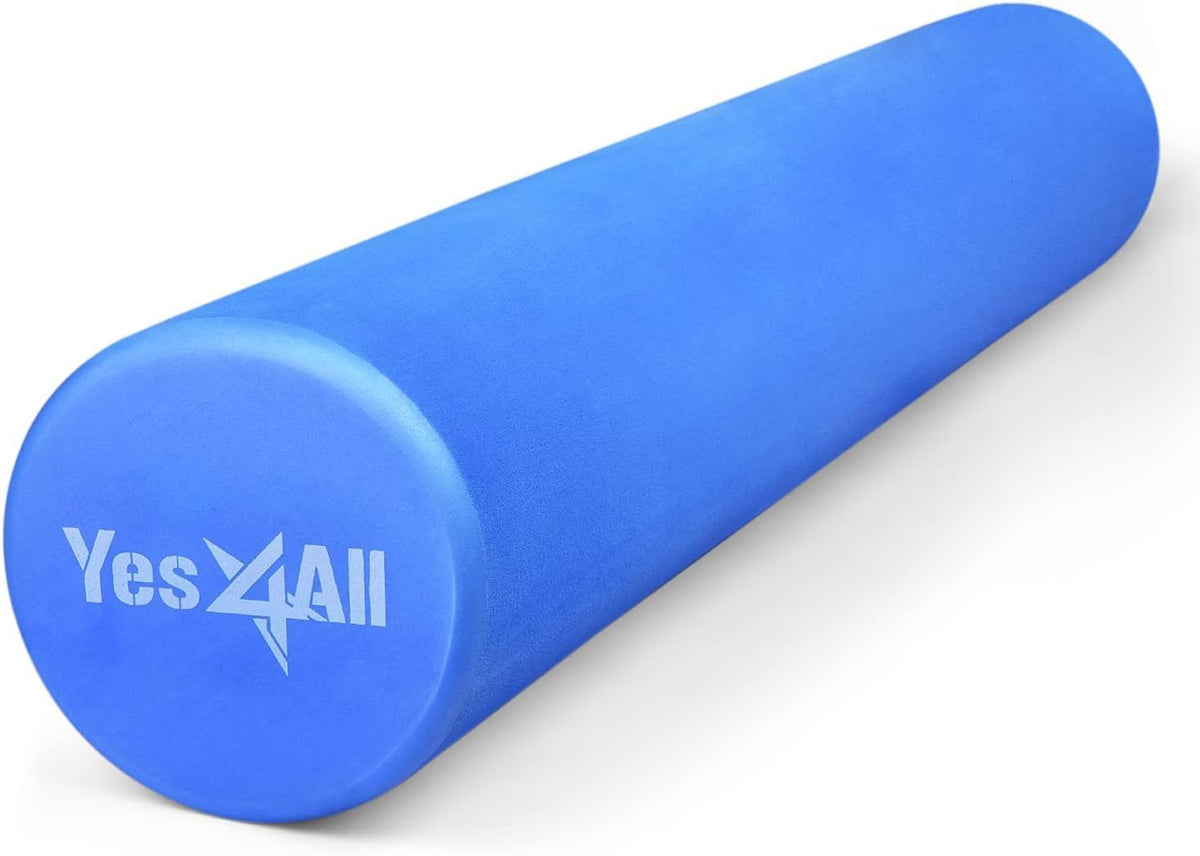 Yes4All EVA Firm Foam Roller - Round Back Roller for Exercise, Yoga & Pilates | 12/18/24/36 Inch Sizes