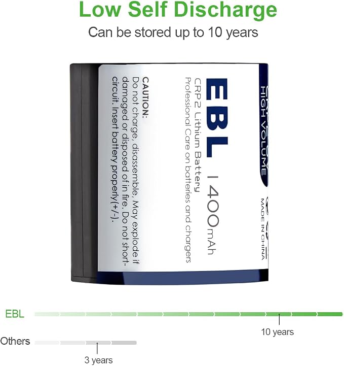 EBL CR-P2 Lithium Photo Battery 6V 1400mAh | Compatible
