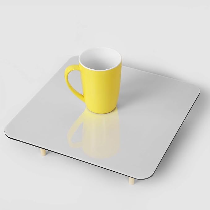 KINJOEK 12 x 12 Inch 30x30CM Acrylic White Reflective Display Table Riser