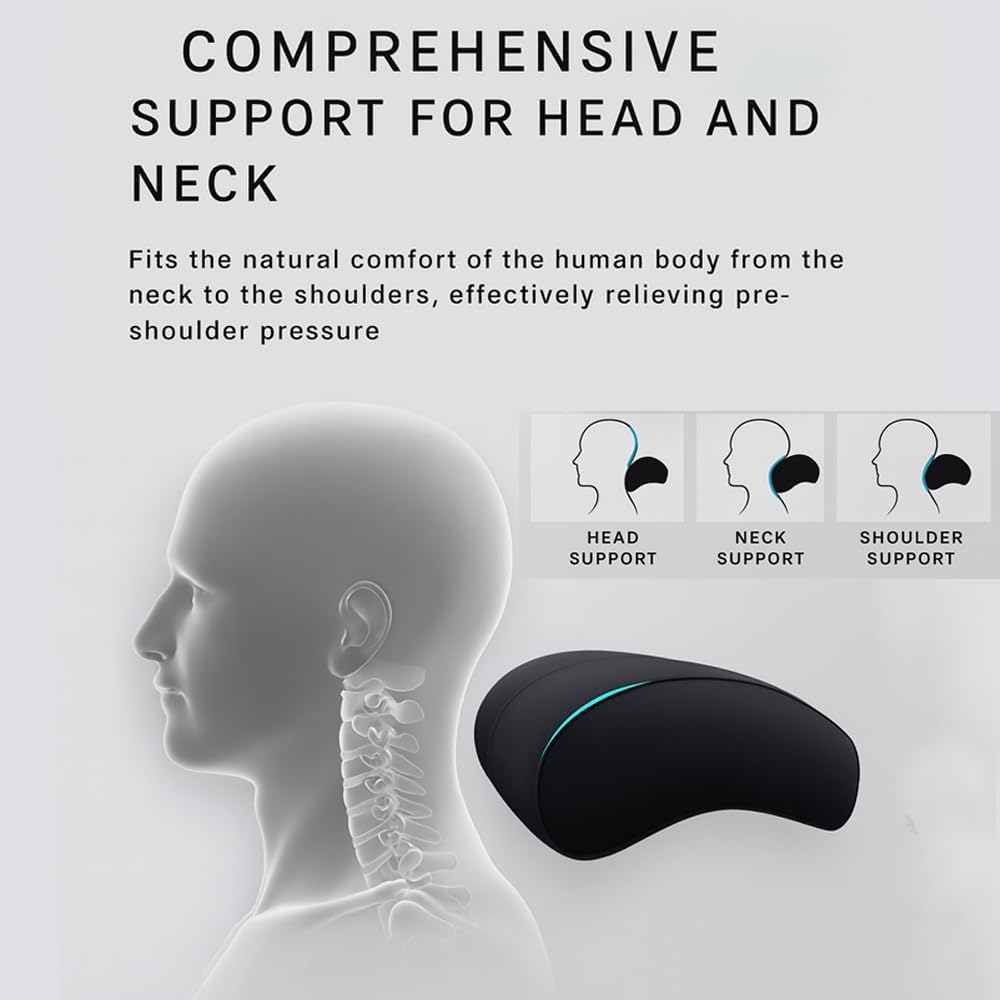 Ergonomic Car Headrest Neck Pillow with Valve Stem Covers for Tesla Model S/X/3/Y & Cybertruck – 1 Piece