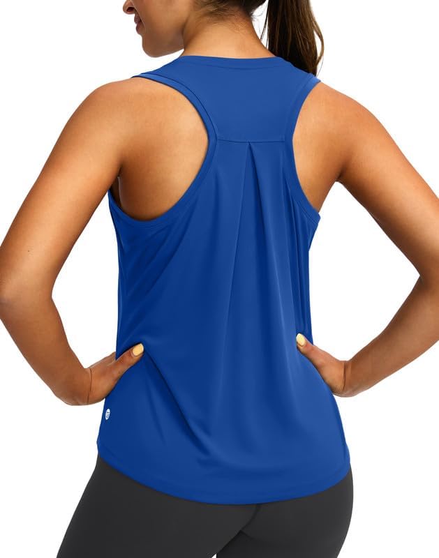 Skiennix Women's Racerback Athletic Tank Top - Sleeveless Loose Fit for Yoga & Gym | Comfortable Workout Shirt