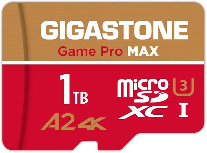 【for Switch 1 Only】 GIGASTONE 1TB Micro SD Card, 4K Game Pro MAX, Memory Card