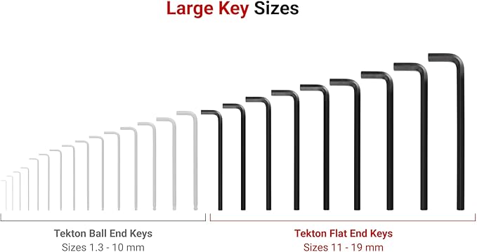 TEKTON Flat End Hex L-Key Set with Holders, 28-Piece (0.050-3/8 in., 1.3-10 mm) | KLX91303