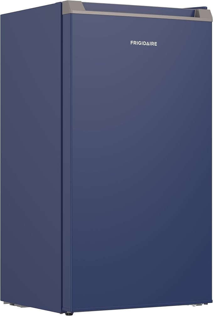 Frigidaire Mini Refrigerator, Compact Freezer Compartment, Adjustable Thermostat Control, Reversible Door, Contemporary Series, 3.2 cu ft, Blue