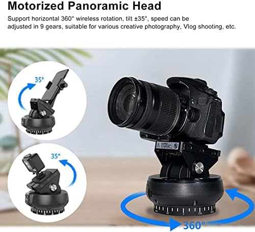 2.4G Electronic Camera Tripod Head, Motorized Panoramic Tripod Head + 360°