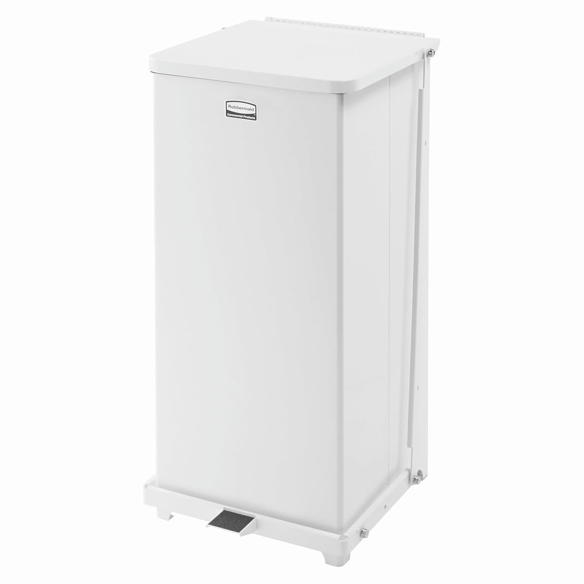Rubbermaid Commercial Products Defenders Biohazard Steel Trash Can, Step-On, 6.5 GAL, Stainless Steel, Hospital/Doctor's Office/Healthcare Facilities