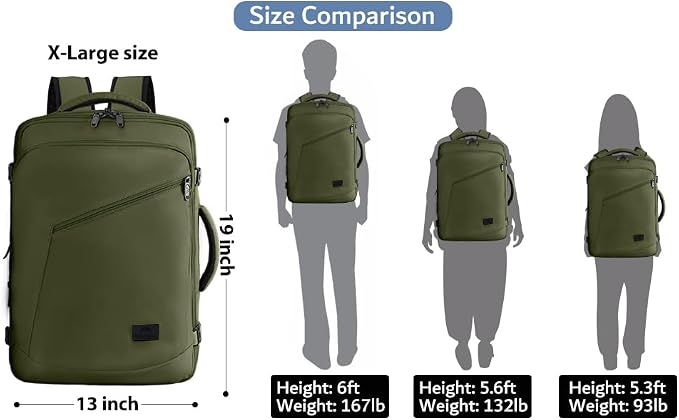 MATEIN Expandable Air Travel Backpack, Light Weight Carry on Backpack
